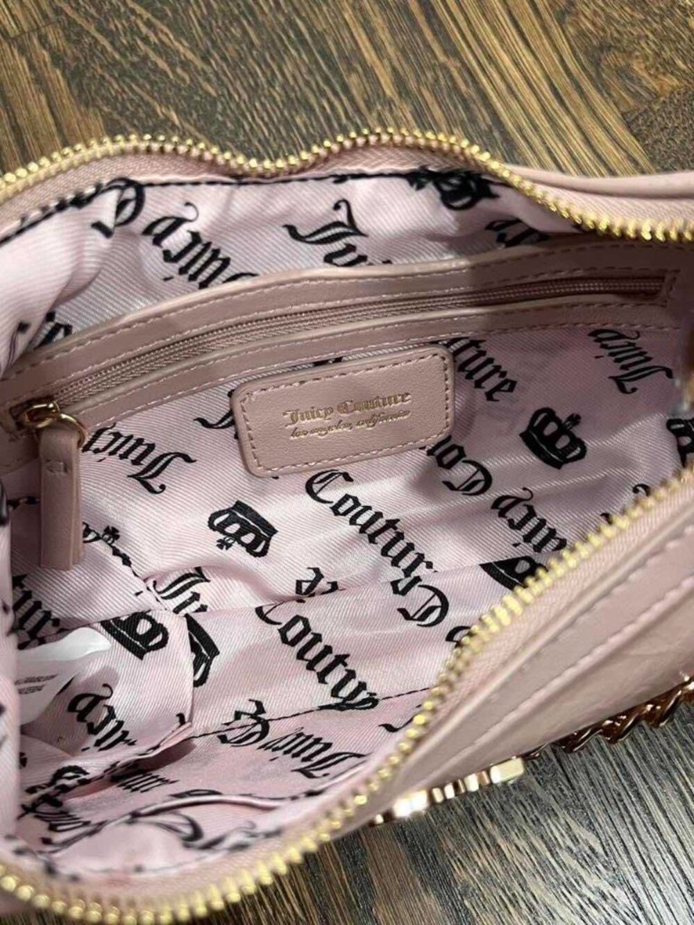 juicy couture “juicify” shoulder bag in dusty blush pink y2k NWT city bag - Picture 6 of 7